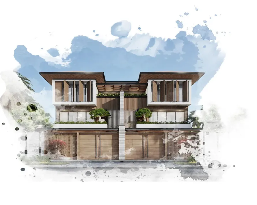 Phối cảnh biệt thự song lập Vinhomes Cổ Loa